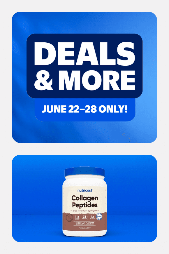 Image shows Nutricost Grass-Fed Collagen Powder 1LB (Chocolate) - Non-GMO, Gluten Free Supplement