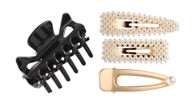 Black /& White Animal Print Hair Grips /& Snap Clips 12 pc Hair Accessory Set