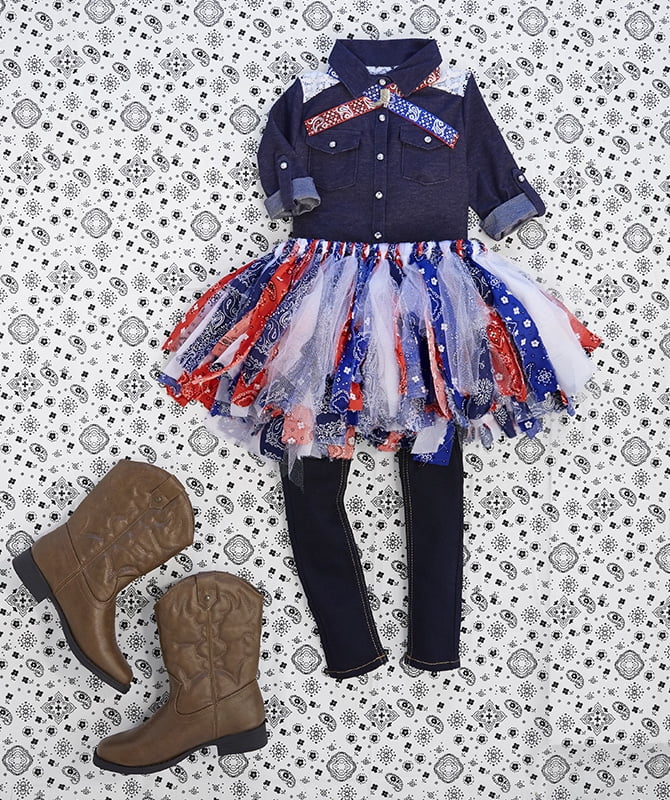 Bandana Cowgirl Easy Homemade Halloween Costume Idea Walmart Com