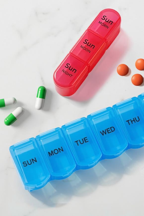 Daily pill organizers