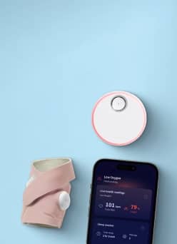 Baby health monitoring app with Owlet Dream Sock.