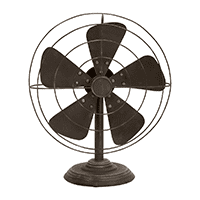 Decmode Metal Fan Non Functional Multi-Color