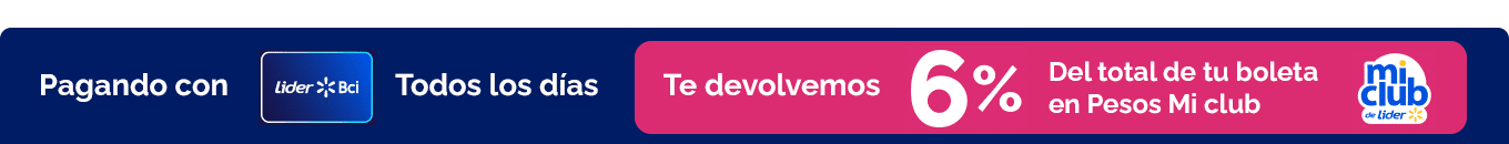 Lider Bci devolución 6%