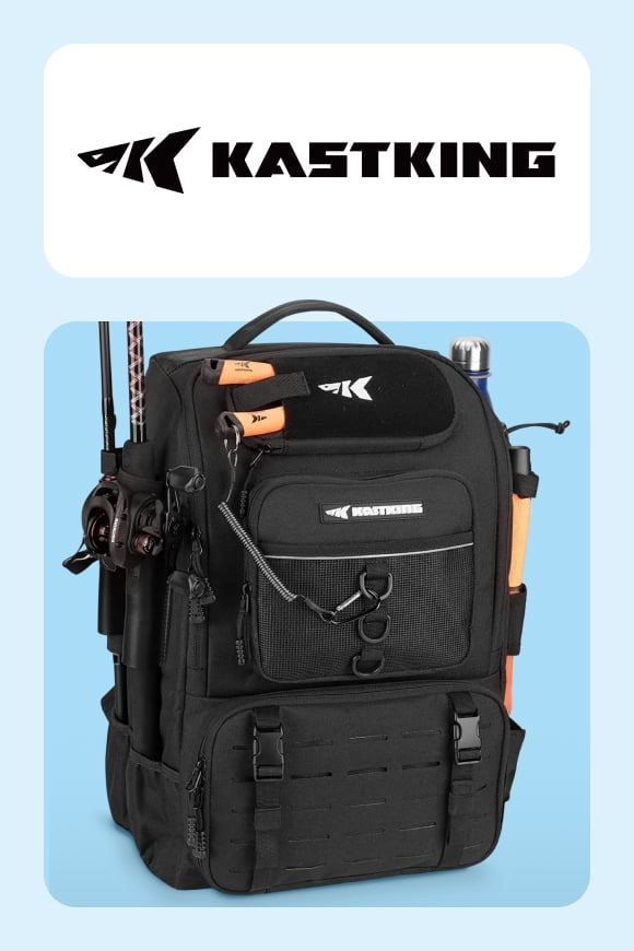 Fishing finds from KastKing. Rods, reels, backpacks & more.