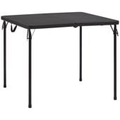 Black folding tables