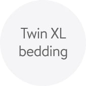 Twin XL bedding.