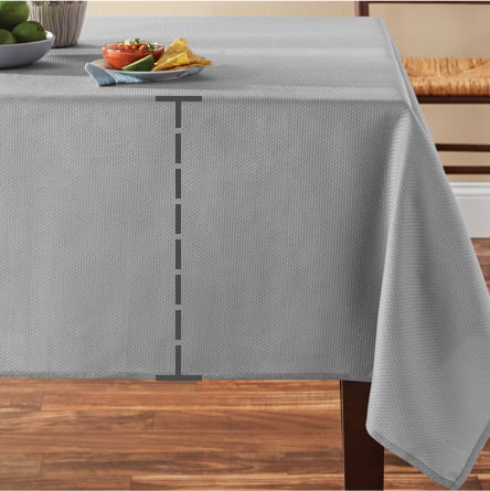 Fitted Table Cloth Polyester Waterproof Round Tablecloth with Soft Backing