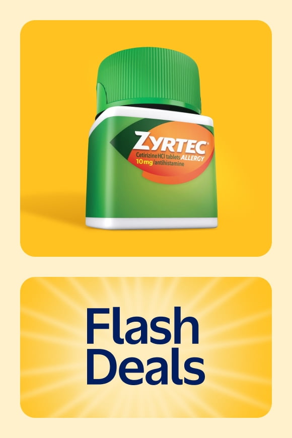 Image shows Zyrtec allergy relief.