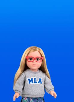 Image shows an American Girl Doll.