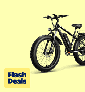 Image shows AMYET EB26 Electric Bike for Adults, Peak 1500W 48V 15Ah, 26" Fat Tire Ebike, E-Mountain Bicycle, UL2849