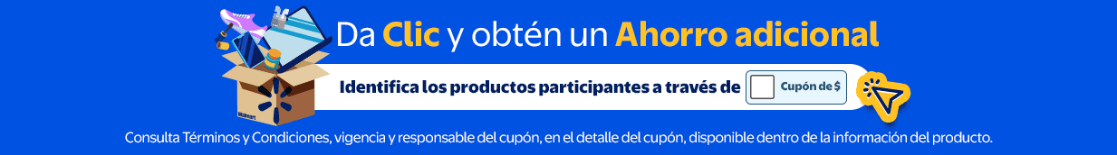 Consulta los términos y condiciones, así como la vigencia y el responsable, en el detalle del cupón disponible dentro de la información del producto.
