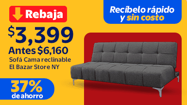 Sofa Cama Reclinable El Bazar Store New York Gris Oxford