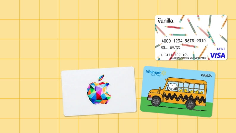 Image of three gift cards.