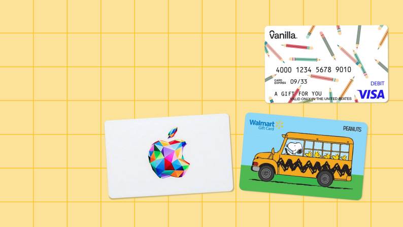 Image of three gift cards.