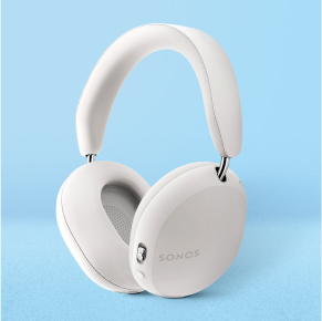 An image of white headphones. 