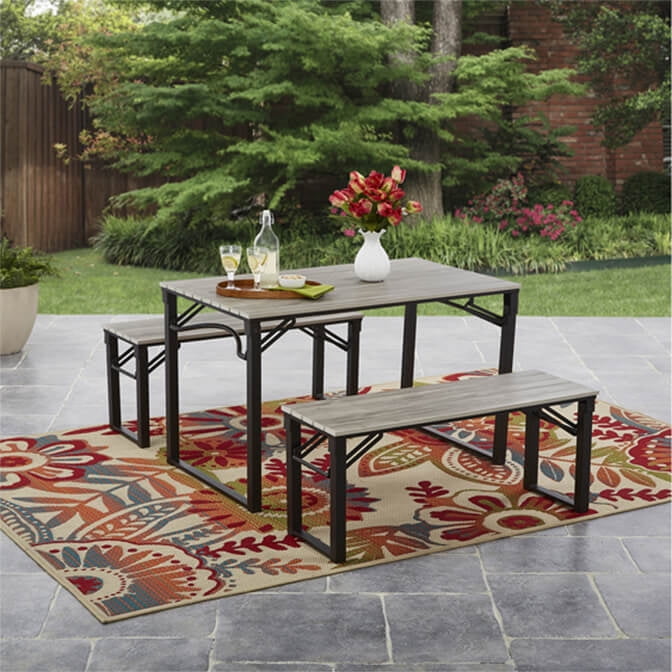 small picnic table and chairs