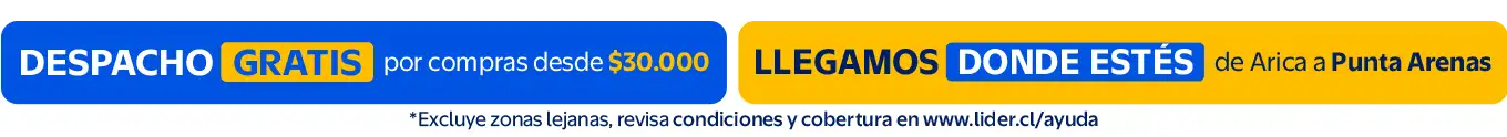 Despacho gratis y Pick up gratis sobre compras de $30000
