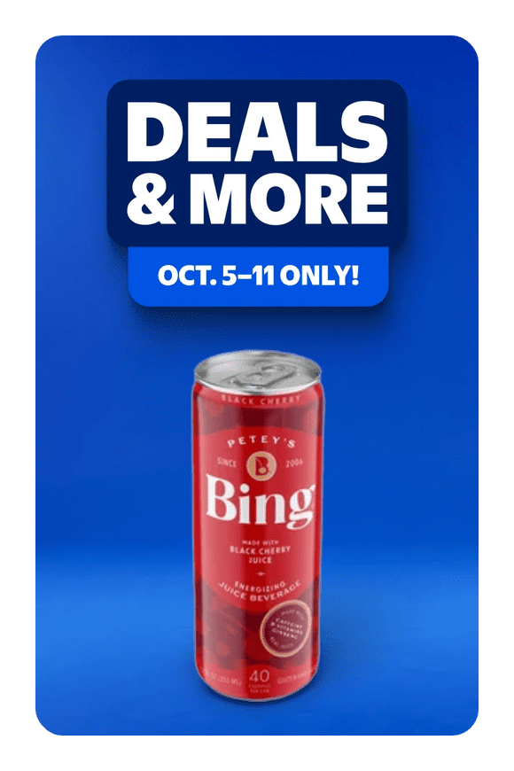 Image shows Bing Beverage Healthy Energy Drinks, Bing Cherry, 12 oz (12 Pack)