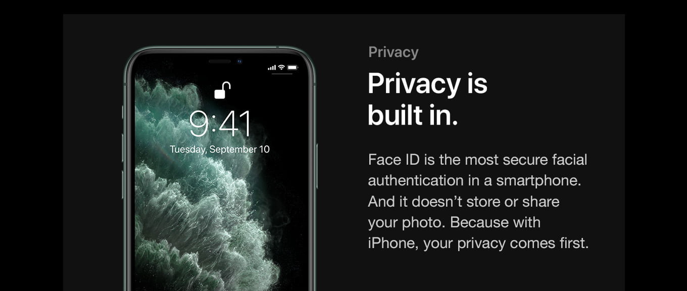 Privacy. Privacy is built in. 
