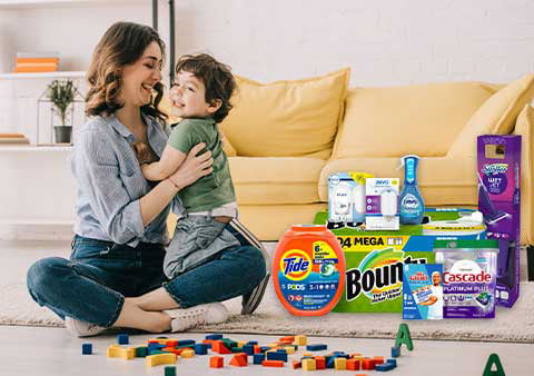 Shop Mr. Clean Household Essentials with Swiffer, Bounty Paper Towels, Dawn  Powerwash, and Cascade at