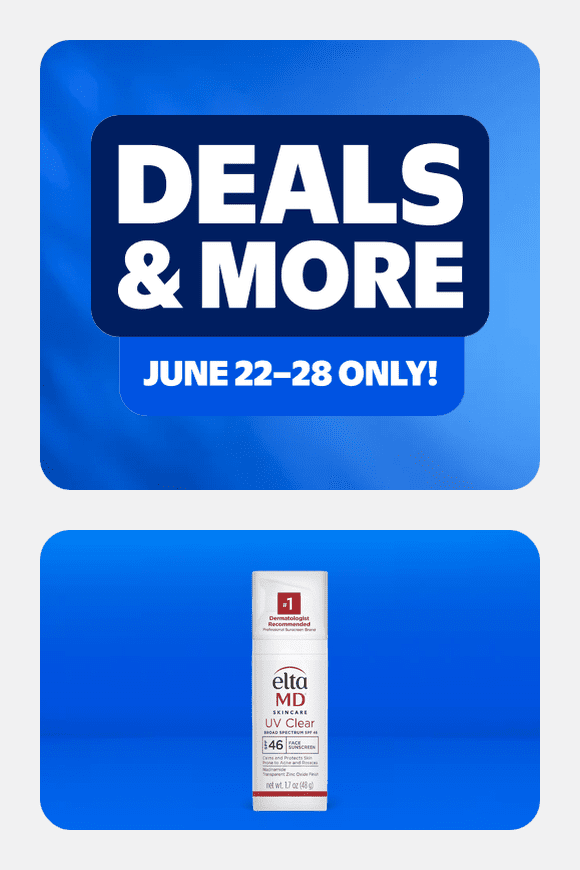 Image shows EltaMD UV Clear Face Sunscreen SPF 46, Oil Free Sunscreen for Face with Zinc Oxide, Dermatologist Recommended Lotion,1.7 oz Pump