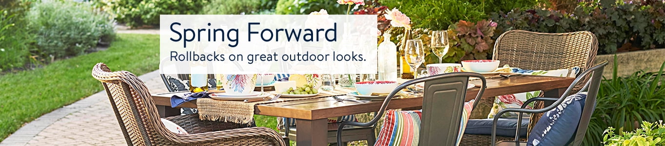 Spring forward. Rollbacks on great outdoor looks.