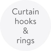 Shower curtain hooks & rings