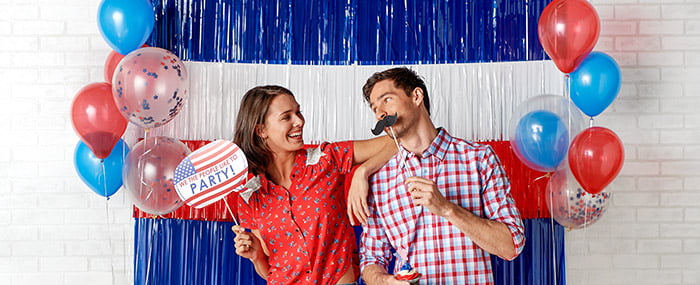Go 4th & celebrate. Create a festive atmosphere with red, white, & blue party supplies. Shop now.