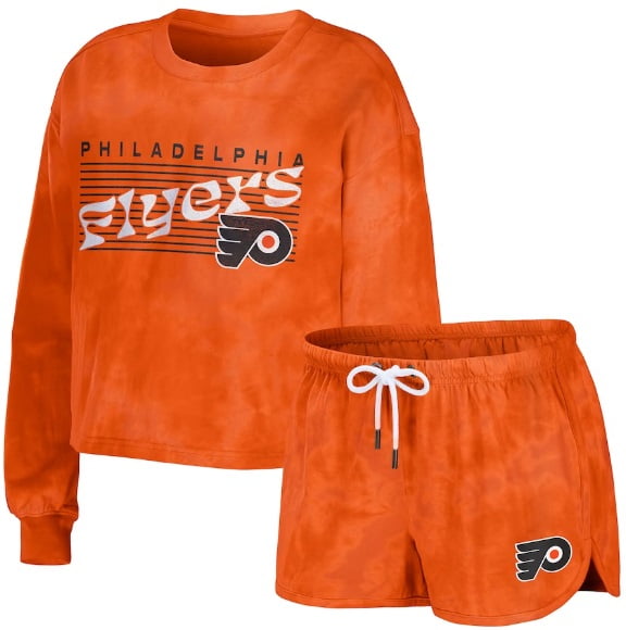 売れ筋商品|||ファナティクス カットソー トップス レディース Women's Orange Philadelphia Flyers Take the Shot Long Sleeve Lace-Up V-Neck T-Shirt Orange Women's Philadelphia Flyers Fanatics Orange Take the Shot