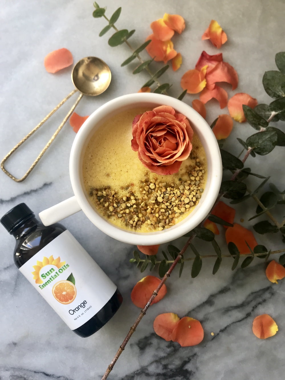 orange oil latte