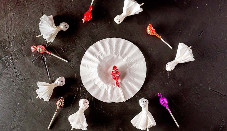 Ghost lollipop supplies