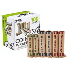 Coin roll wrappers
