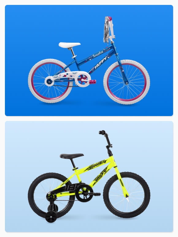 Kids’ bikes under one hundred dollars. Watch ’em roll out for way less. Shop now