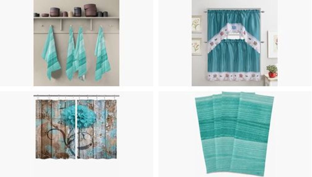 all turquoise kitchen