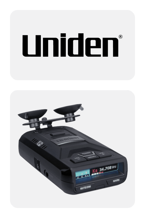 Image shows Uniden R3 Extreme Long-Range Laser/Radar Detector, Built-in GPS w/ Mute Memory, Voice Alerts