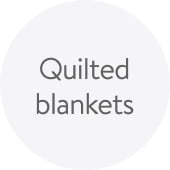 Quilted blankets.