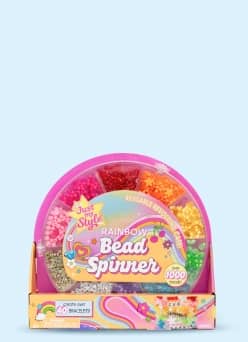 Just My Style Rainbow Bead Spinner craft kit with assorted colorful beads and bracelet examples on the packaging.