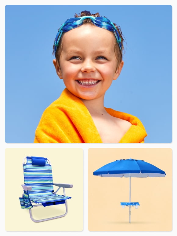 Fun in the sun? Done! Get set for a day at the beach or in the backyard. Umbrellas. Chairs.