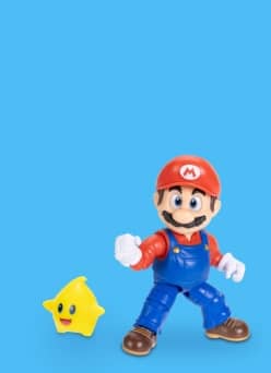 Mario action figure with Luma star accessory.