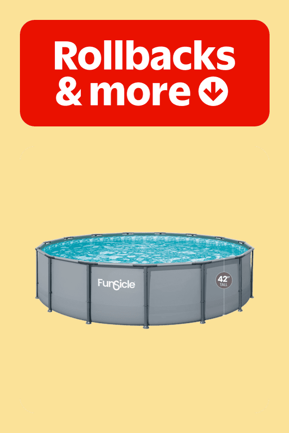 Image shows Funsicle 15ft Oasis Above Ground Metal Frame Swimming Pool, Includes FiltraBoost™ 1200S Pump with AutoSkimmer, Round, Age 6 & up