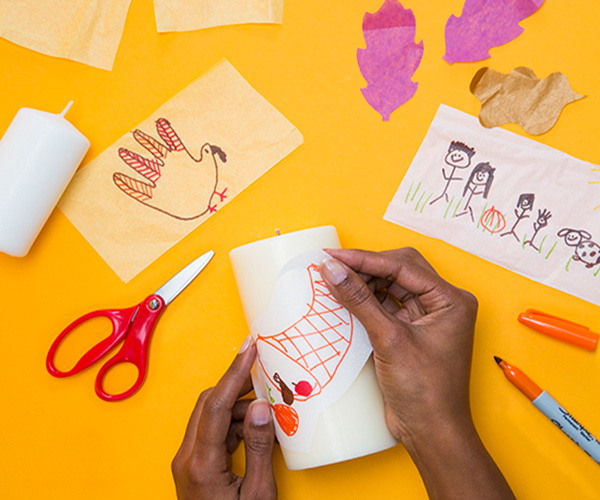 Thanksgiving Craft Candle Keepsake