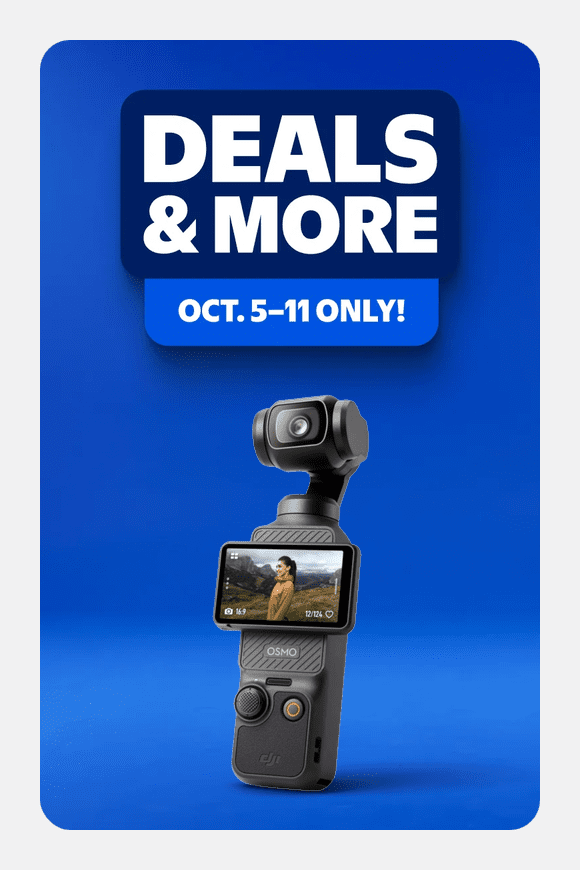 Image shows DJI Osmo Pocket 3 4K, 9.4MP CMOS Digital Camera with Vlogging, 4x Zoom, Black, 1 Count