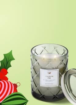 View a candle in a jar.