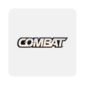 Combat logo on light gray background