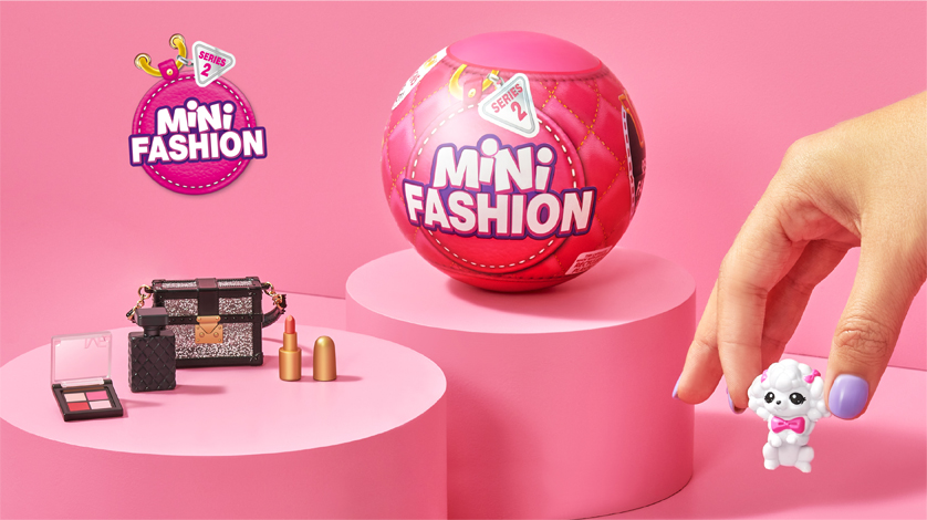 Zuru Mini Brands Fashion Pink White Color Print Bag Series 1