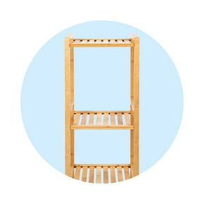 Bathroom shelves.