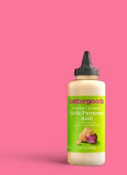 A bottle of bettergoods garlic parmesan aioli is pictured