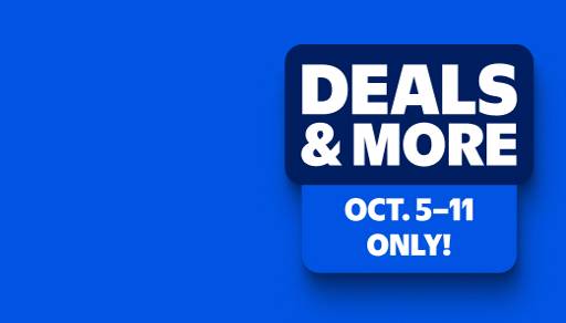 Deals and More badge with dates: October five through eleven only.