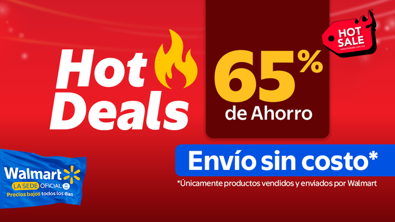 Hot Deals 65% de ahorro +Envío sin costo