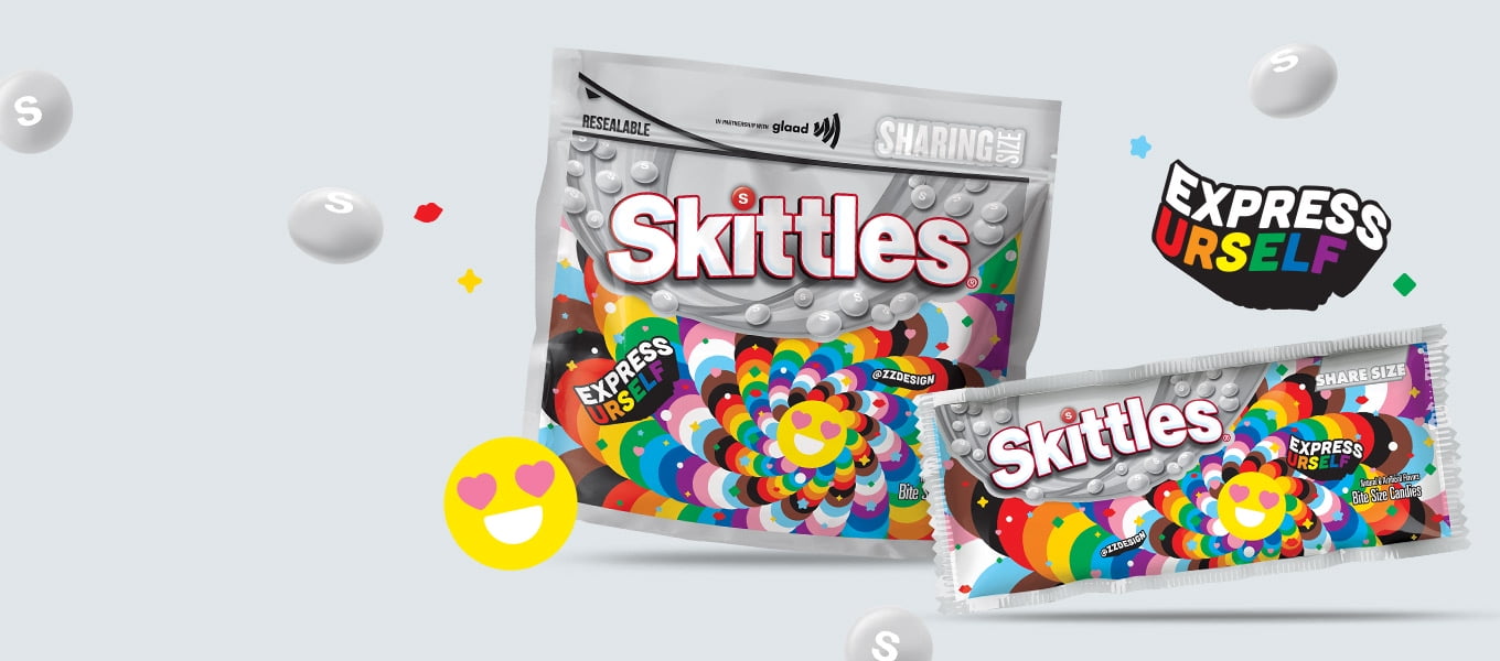 Skittles Original Chewy Candy Limited Edition Pride Pack, Sharing Size Bag  - 15.5oz